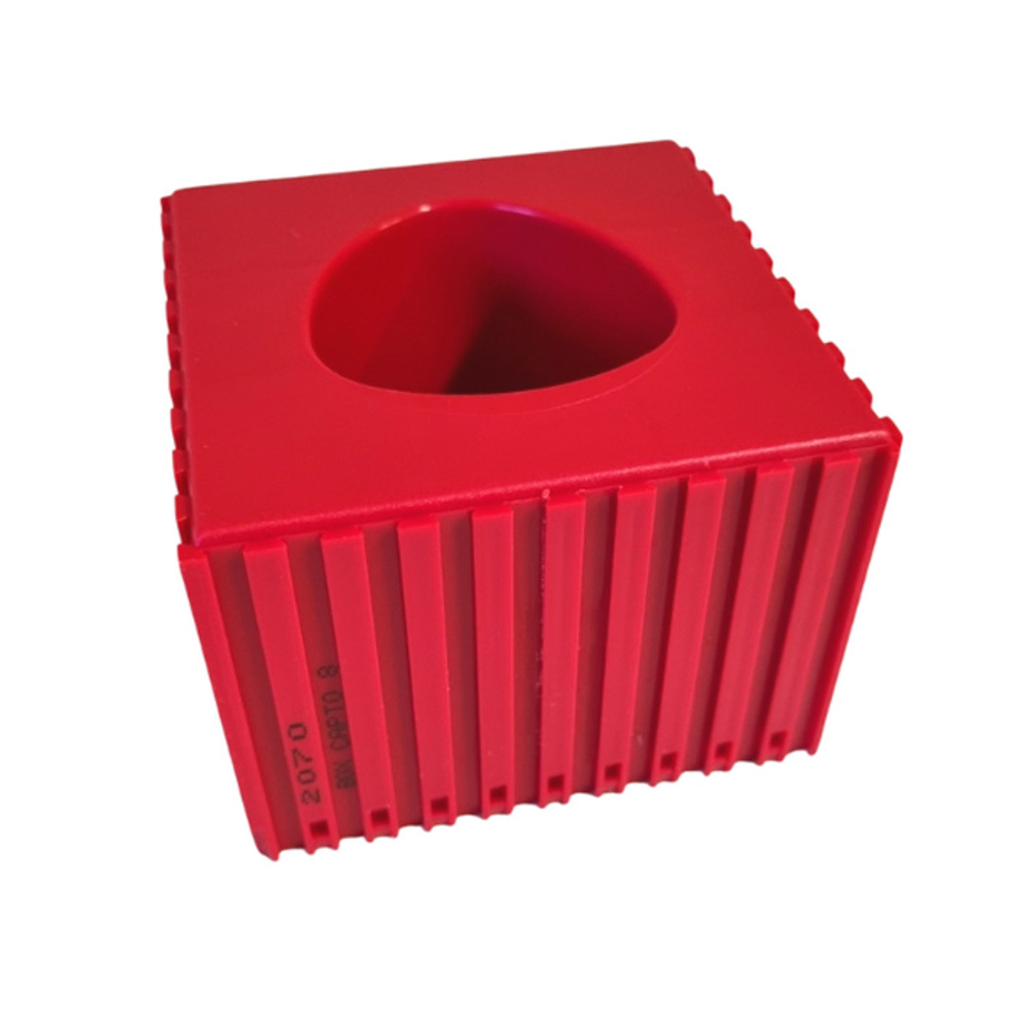 Kunststoffbox für Werkzeugklemme CAPTO C8, Modul 10x10, 1 Hohlraum, rot