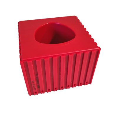 Kunststoffbox für Werkzeugklemme CAPTO C8, Modul 10x10, 1 Hohlraum, rot