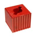 Kunststoffbox für Werkzeugklemme Typ ABS 50, Modul 8x8, 1 Hohlraum, rot