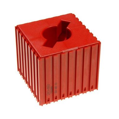 Kunststoffbox für Werkzeugklemme Typ ABS 50, Modul 8x8, 1 Hohlraum, rot
