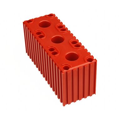 Kunststoffbox zur Aufbewahrung von Elektrodenhaltern, Modul 6x16, 1 Hohlraum, rot