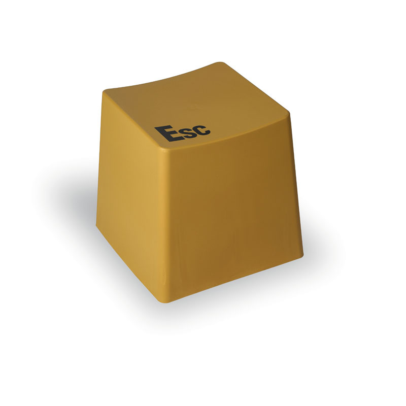 B2B Partner Kunststoffhocker BUTTON, gelb