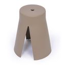 Kunststoffhocker RIKO, braun