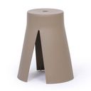 Kunststoffhocker RIKO, braun