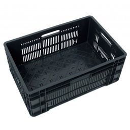 Kunststoffkiste für Obst und Gemüse 600 x 400 x 180 mm, schwarz
