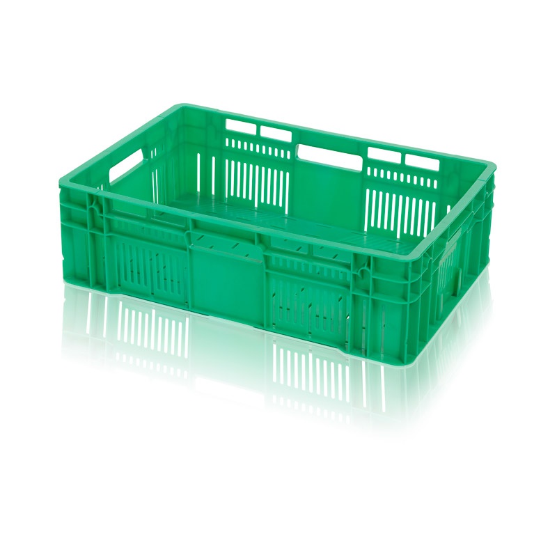 AMA Landwirtschaftliche Erntebox 40 Liter - Grüne Kunststoffkiste 55x36x31cm