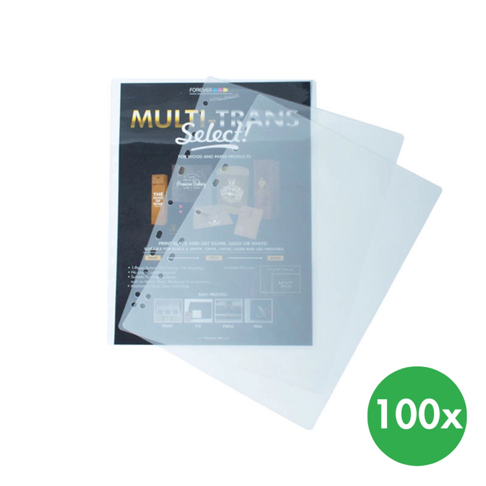 Laminovací fólie s euroděrováním, A4, 100 mic, 100 ks