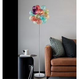 Lampa podłogowa BALOON, chrom + kolorowe szkło