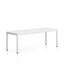 Lavica FRAME, biela podnož, 1685 x 404 x 468 mm, biela