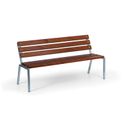 Ławka zewnętrzna STACK, sztaplowana, z oparciem, 1+1 GRATIS, ocynkowana, 1500 mm, ciemny mahoń
