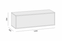 LAYERS Unterschrank, kippbar, 1200 x 400 x 394 mm, weiß LAYERS Unterschrank, kippbar, 1200 x 400 x 394 mm, weiß