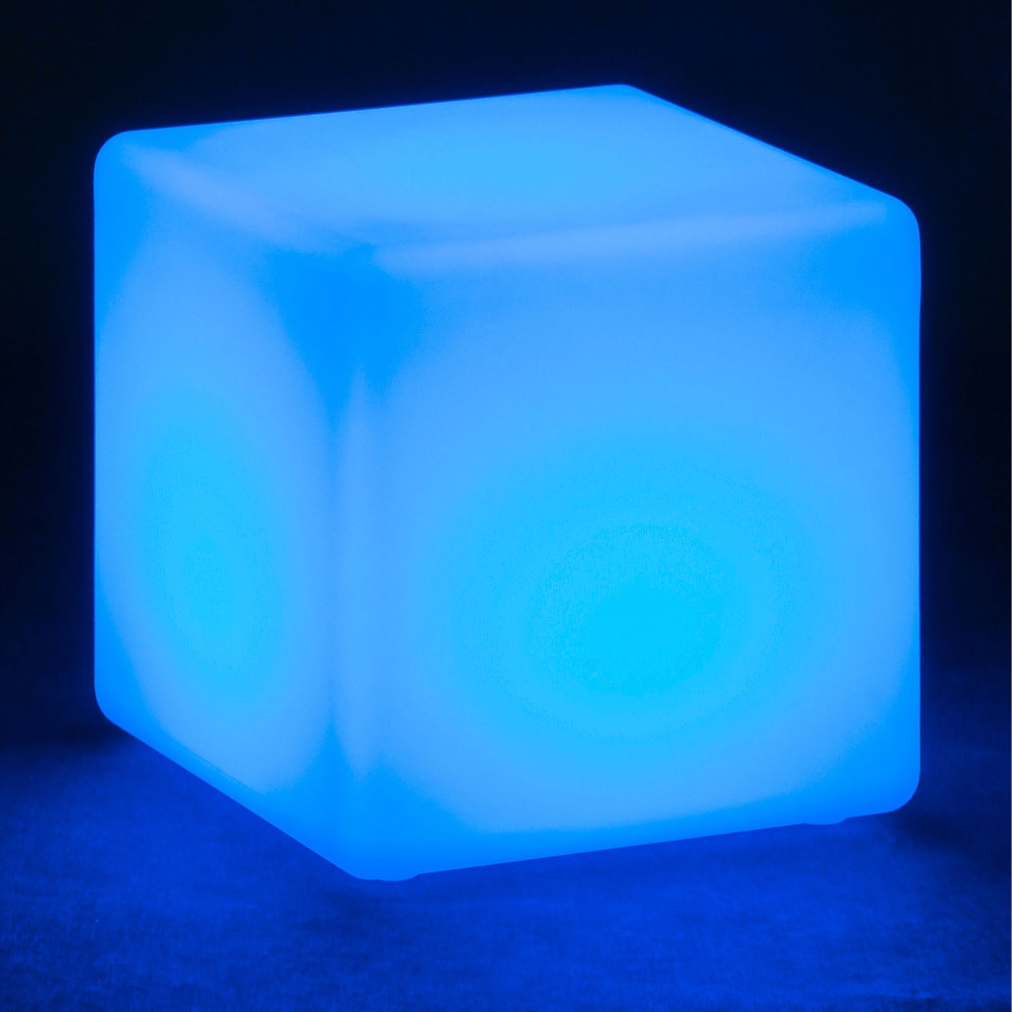 LED-beleuchteter Hocker, 40 x 40 x 40 cm