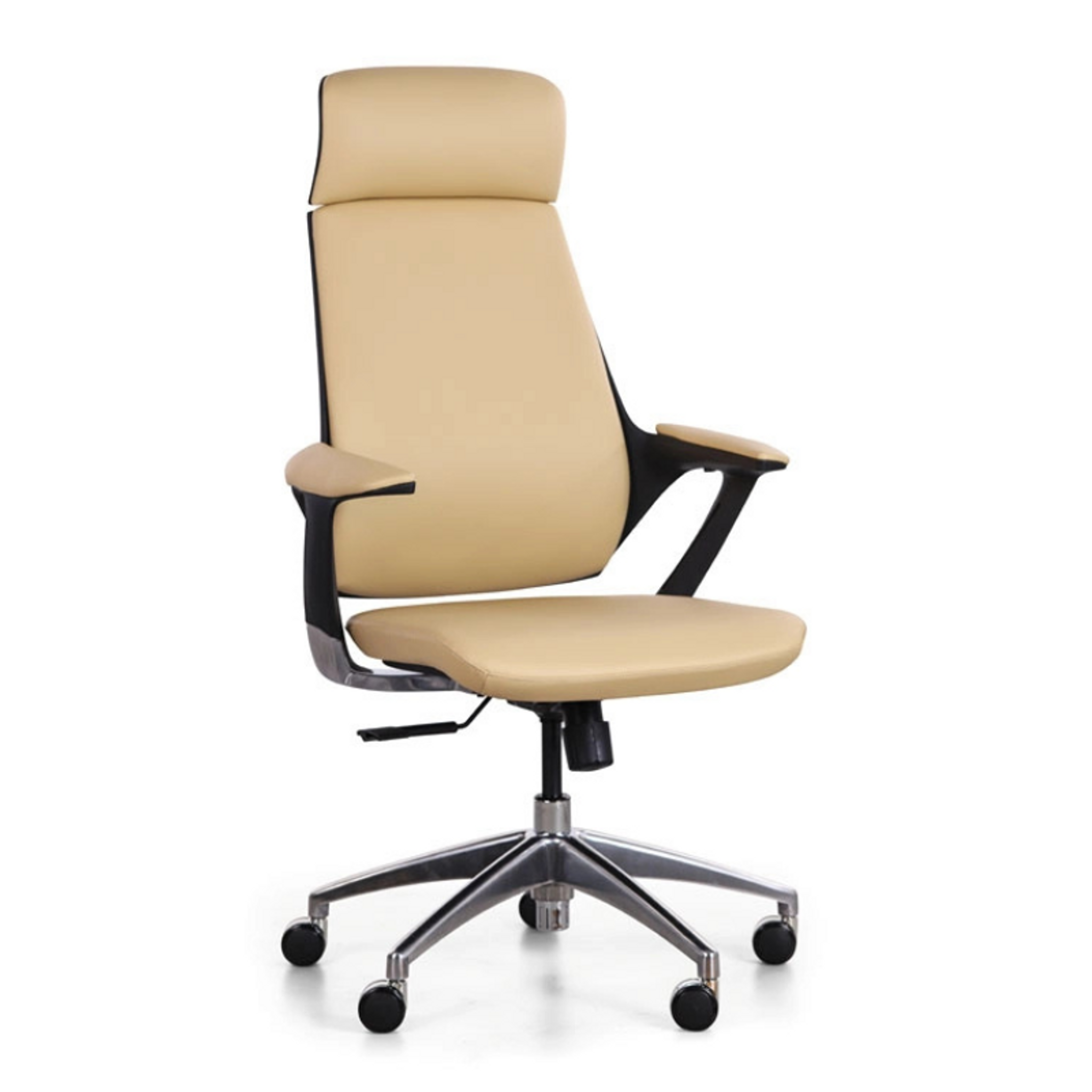 Leder-Bürosessel ELEGANT, beige