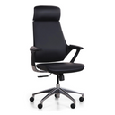 Leder-Bürosessel ELEGANT, schwarz