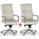 Leder-Bürosessel VIRO 1+1 GRATIS, beige