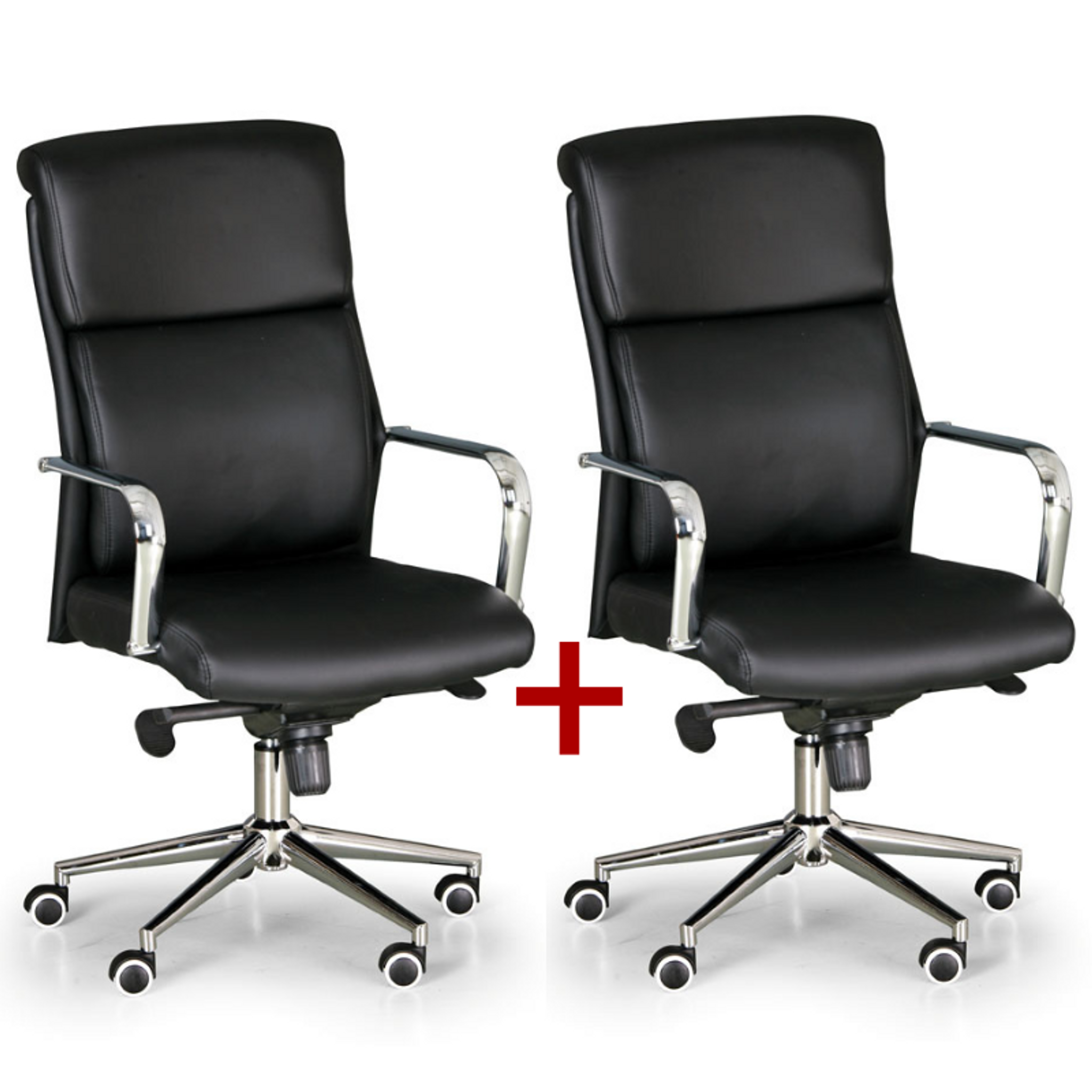 Leder-Bürosessel VIRO 1+1 GRATIS