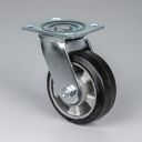 Lenkrolle, 125 mm, schwarzer Gummi