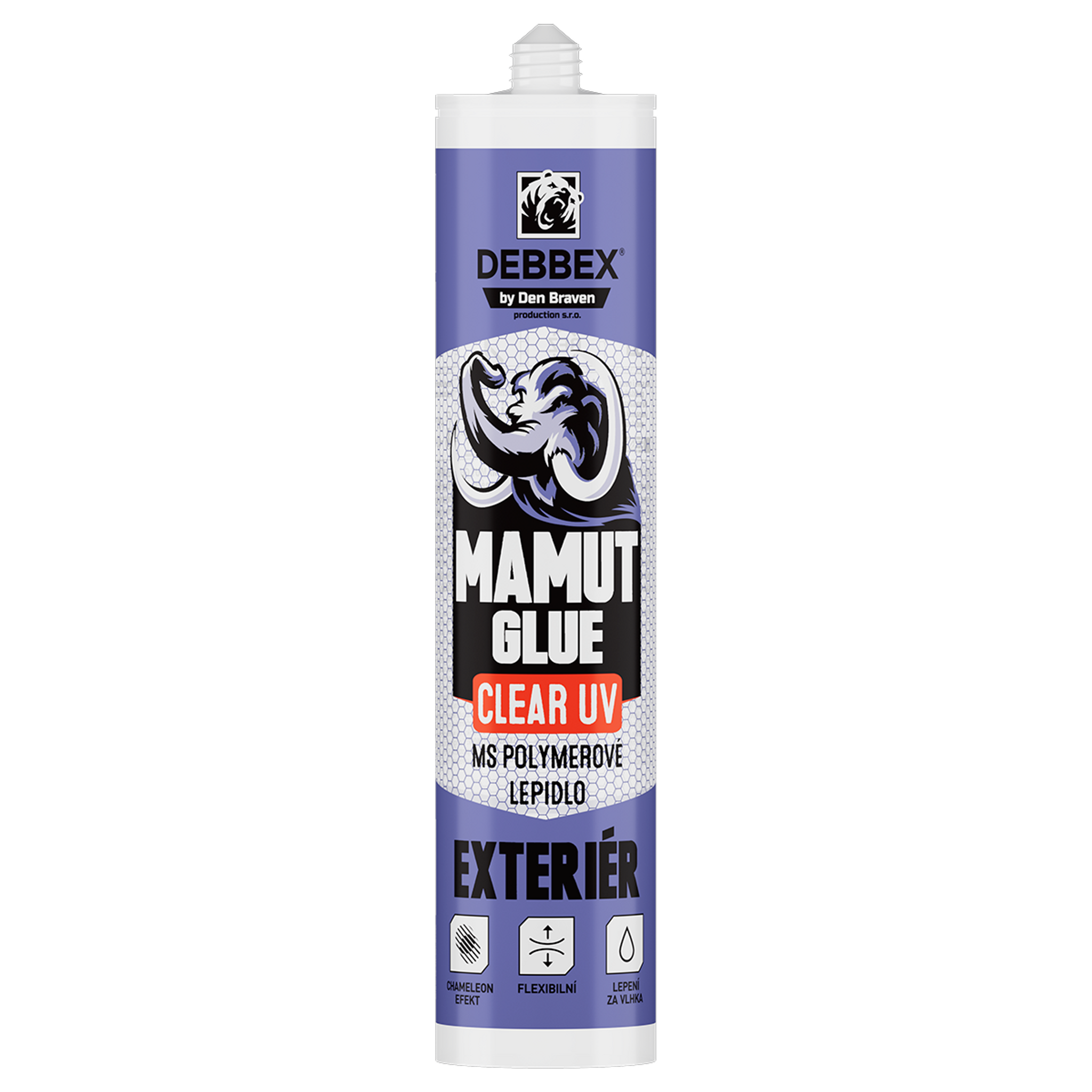 Lepidlo MAMUT GLUE CLEAR UV, 290 ml, transparentní