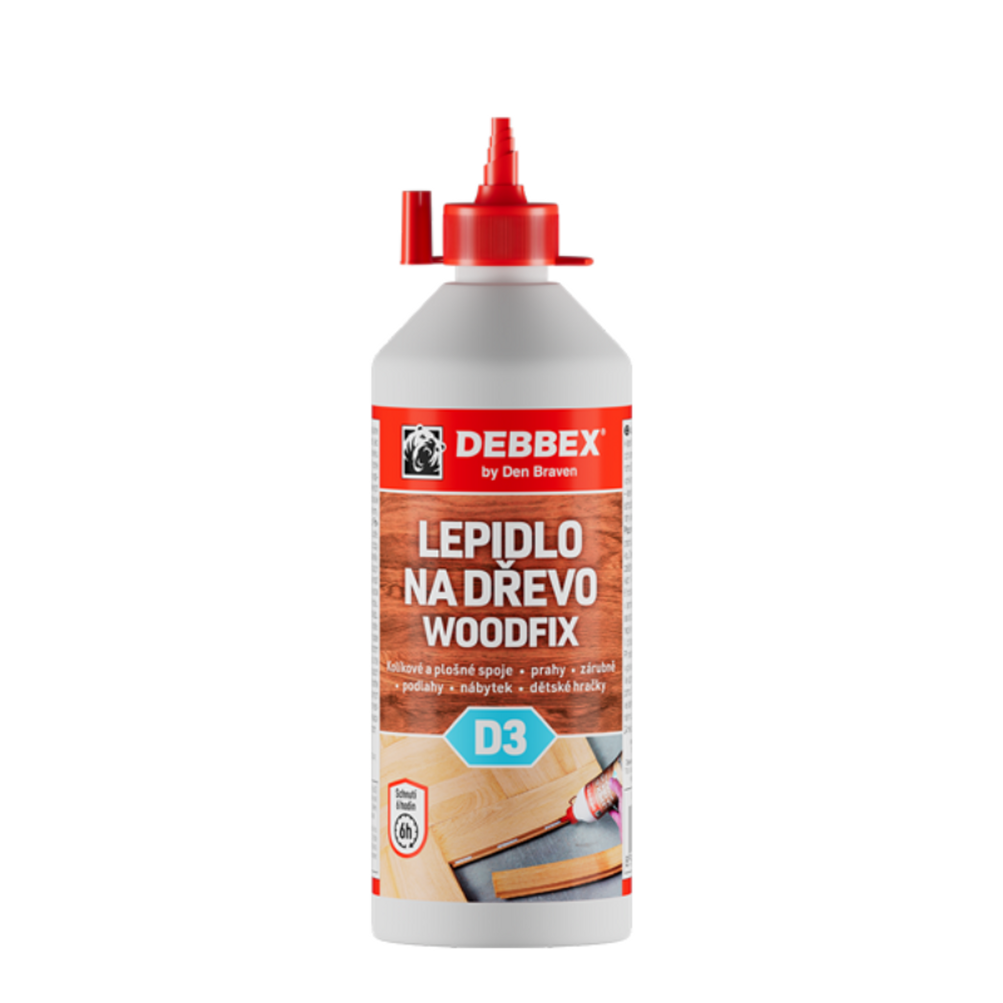 Lepidlo na drevo | WOODFIX D3, 500 g, transparentné