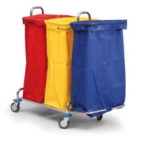 Abfallwagen und Trennwagen zur Abfallentsorgung, für 3 x 120-l-Säcke