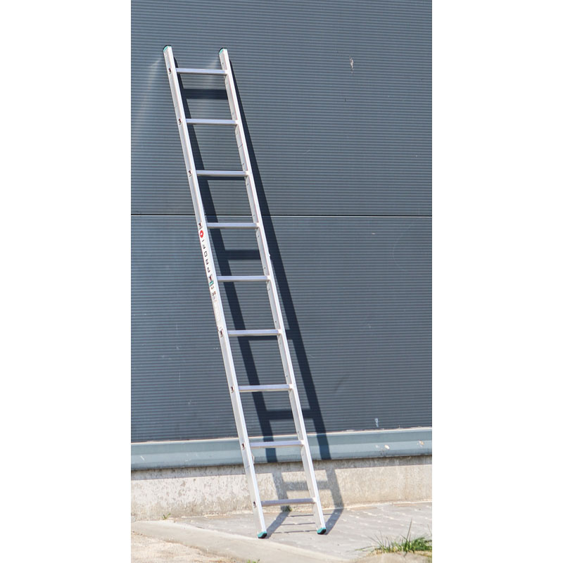 Alu-Leiter, einteilig ALVE EUROSTYL, 1x9 Sprosen, Länge 2,56 m