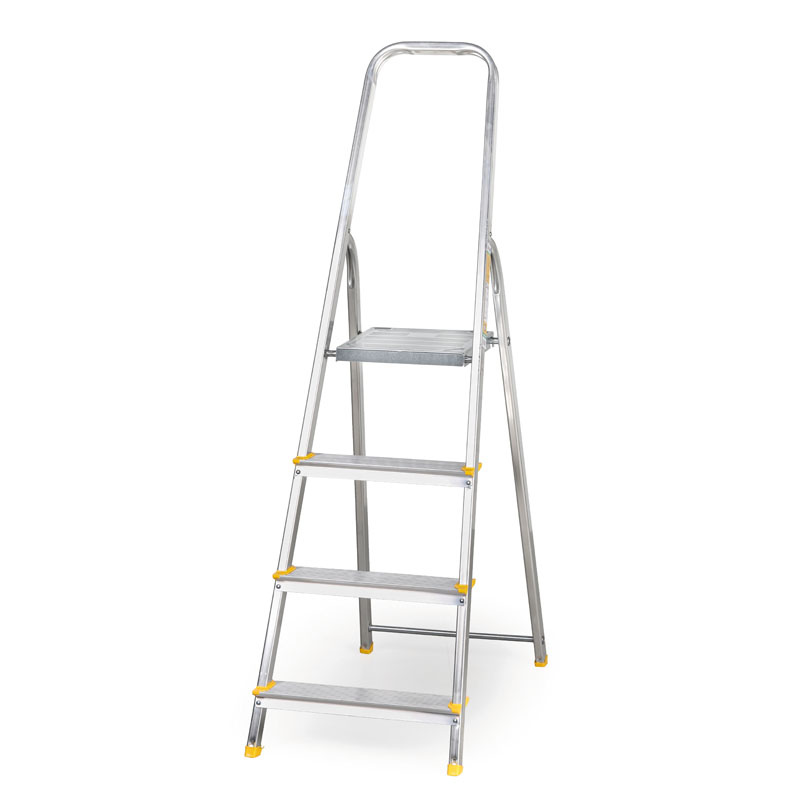 Alu Trittleiter ALVE EUROSTYL, einseitig, 1x4 Sprosen, die Höhe 0,76 m