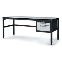 Antistatický dielenský ESD stôl, 2 zásuvkový box na náradie, 1800x800x745-985 mm