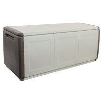 Aufbewahrungsbox mit Deckel aus Kunststoff, 1380 x 570 x 530 mm, beige