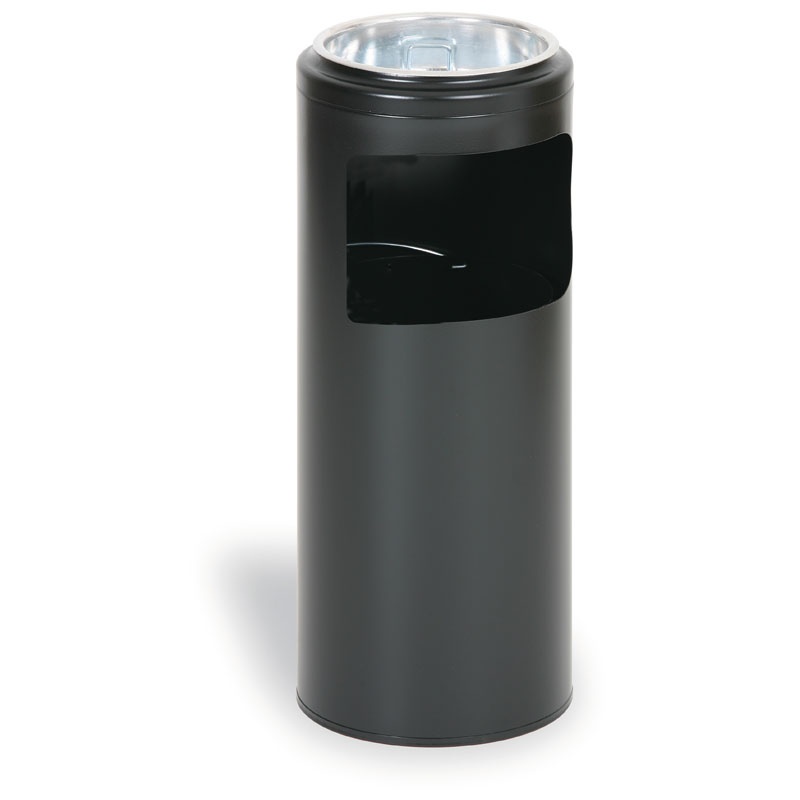Außenaschenbecher aus Metall 10 Liter, schwarz