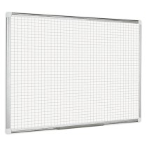 Bi-Office Whiteboard, Magnettafel mit Aufdruck, Quadrate/Raster, nicht magnetisch, 1800 x 1200 mm