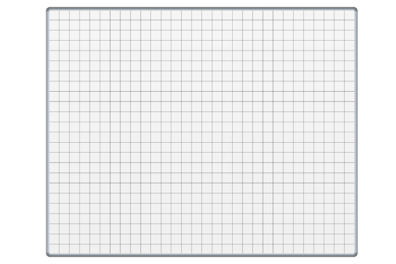 Biela keramická popisovacia tabuľa s potlačou ekoTAB, 1500 x 1200 mm, štvroce/raster