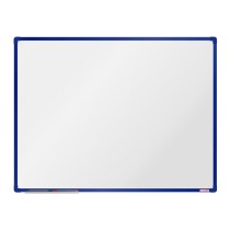 Biela magnetická popisovacia tabuľa boardOK, 1200 x 900 mm, modrý rám