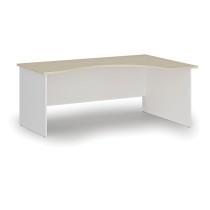 Biurko biurowe ergonomiczne PRIMO WHITE, 1800 x 1200 mm, prawe