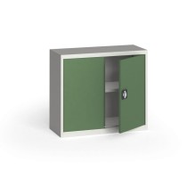 Blechschrank, 800 x 950 x 400 mm, 1 Regalboden, grau/grün