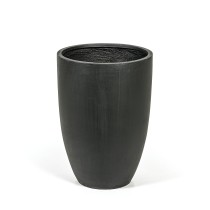 Blumentopf rund XXL, 50 x 50 x 70 cm, Zement, schwarz