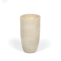 Blumentopf Zylinder, 28 x 28 x 50 cm, fiberclay, beige