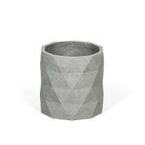 Blumentopf Zylinder, 33 x 33 x 33 cm, fiberclay, grauer Sandstein
