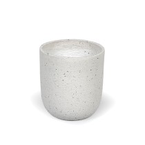 Blumentopf Zylinder, 33 x 33 x 34 cm, fiberclay, weißer Sandstein