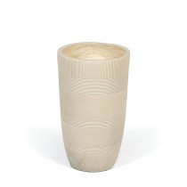 Blumentopf Zylinder, 34 x 34 x 56 cm, fiberclay, beige