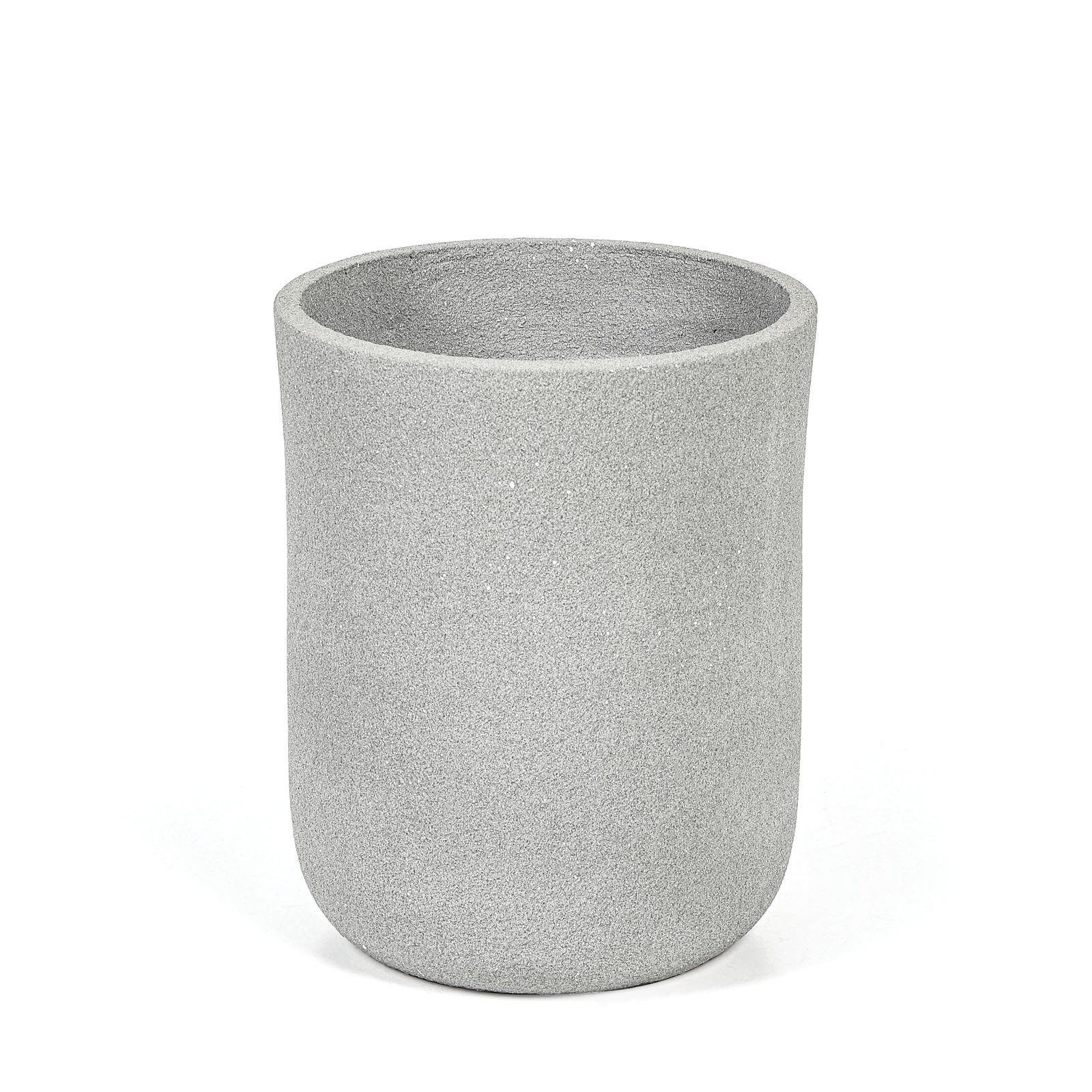 Blumentopf Zylinder, 43 x 43 x 52 cm, fiberclay, grauer Sandstein