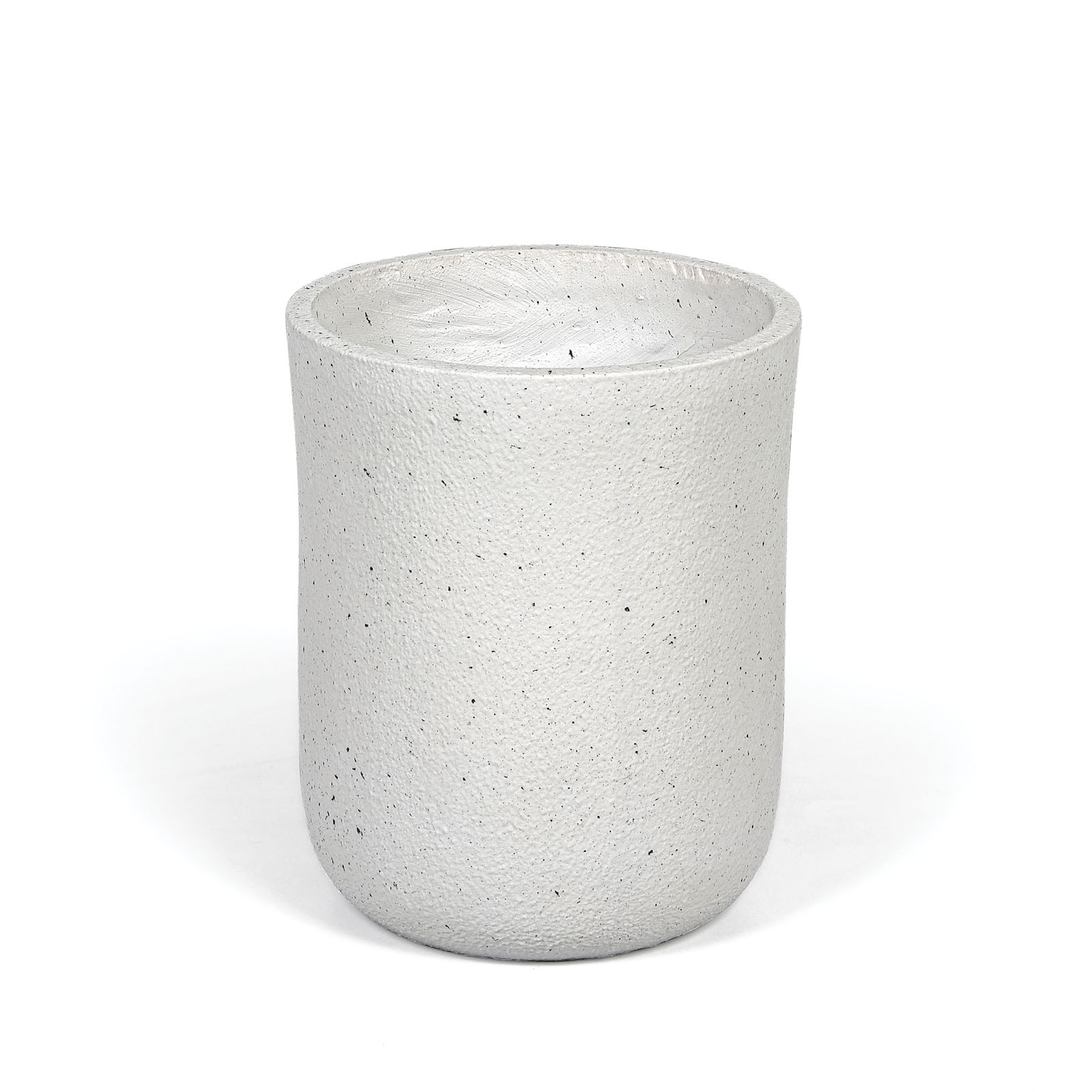 Blumentopf Zylinder, 43 x 43 x 52 cm, fiberclay, weißer Sandstein