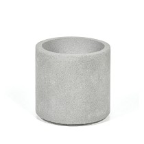 Blumentopf Zylinder M, 41 x 41 x 39.5 cm, fiberclay, grauer Sandstein