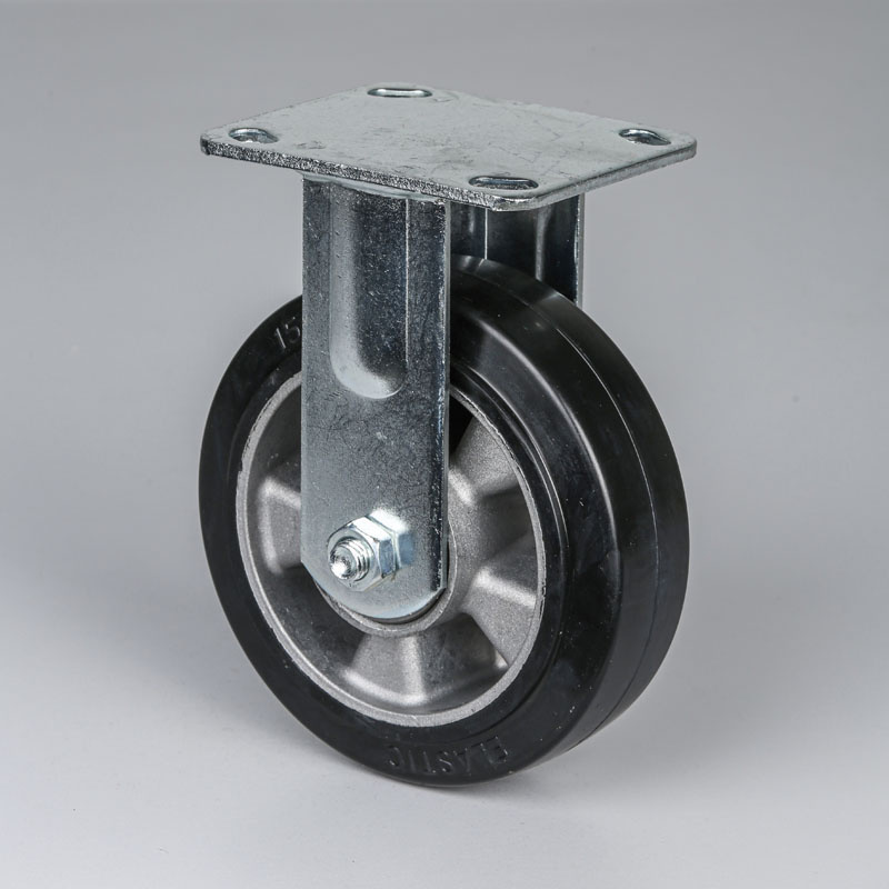 Bockrolle, 150 mm, schwarzer Gummi