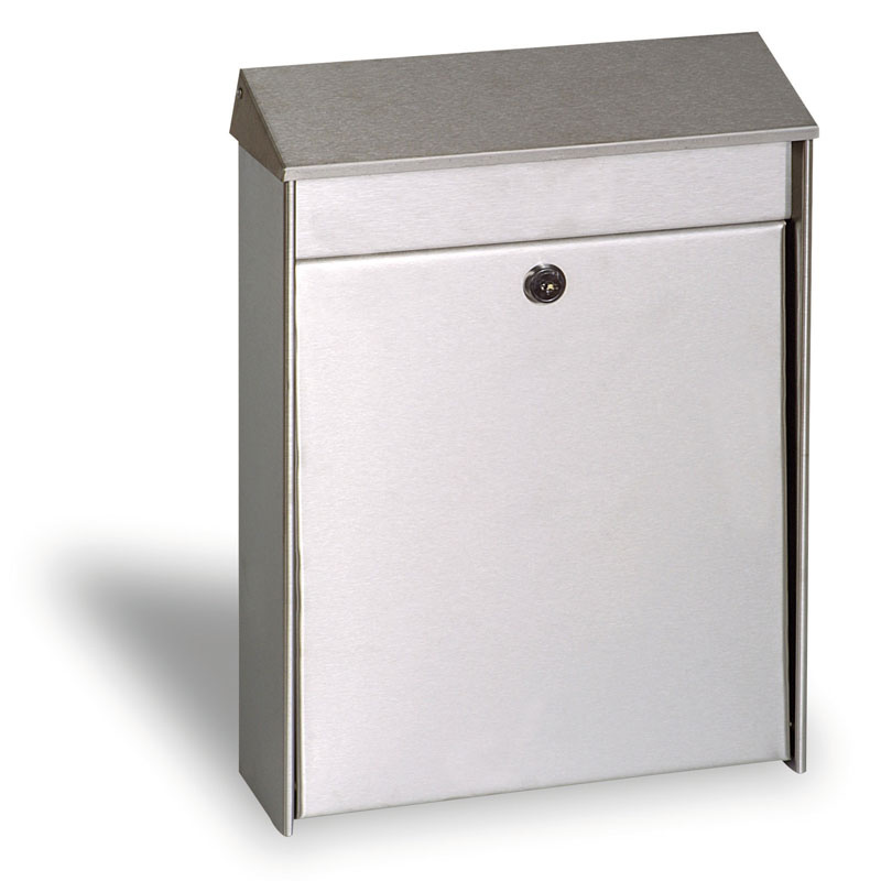 Briefkasten, 277 x 90 x 395 mm, Edelstahl