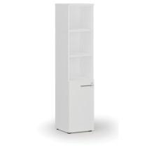 Büro-Kombischrank PRIMO WHITE, Tür auf 2 Etagen, 1781 x 400 x 420 mm, weiß