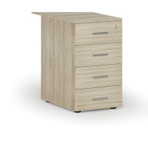 Büro-Schubladencontainer PRIMO WOOD, 4 Schubladen, Eiche natur