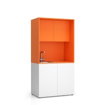 Büroküche NIKA mit Waschbecken und Wasserhahn 1000 x 600 x 2000 mm, links