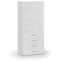 Büroschrank mit Schubladen PRIMO WHITE, 1781 x 800 x 420 mm, weiß