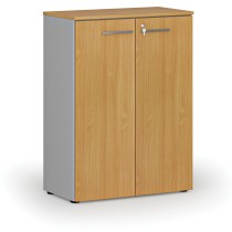 Büroschrank mit Tür PRIMO GRAY, 1087 x 800 x 420 mm, grau/Buche