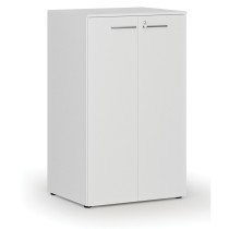 Büroschrank mit Tür PRIMO WHITE, 3 Einlegeböden, 1335 x 800 x 640 mm, weiß